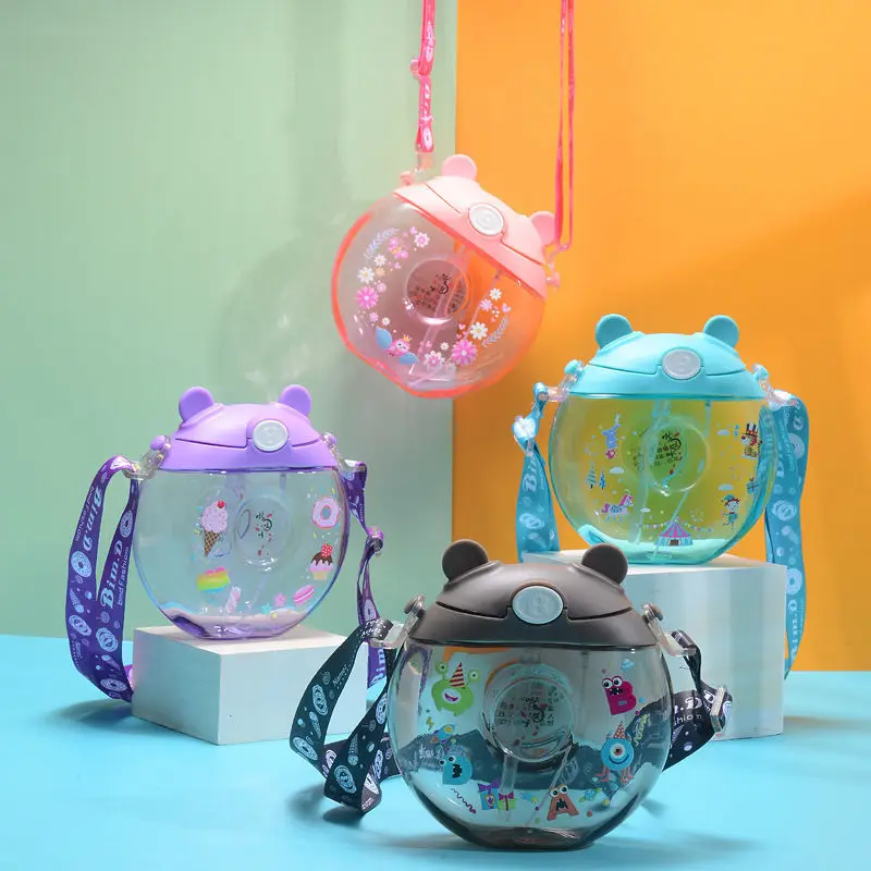 

Пластиковая бутылка для воды с соломинкой, 380 мл