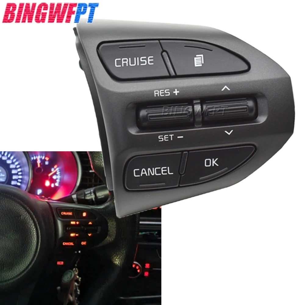

Brandnew For Kia K5 Optima 2014-2015 Car Steering Wheel Buttons Car-Styling Button Switch Cruise Volume Control Buttons