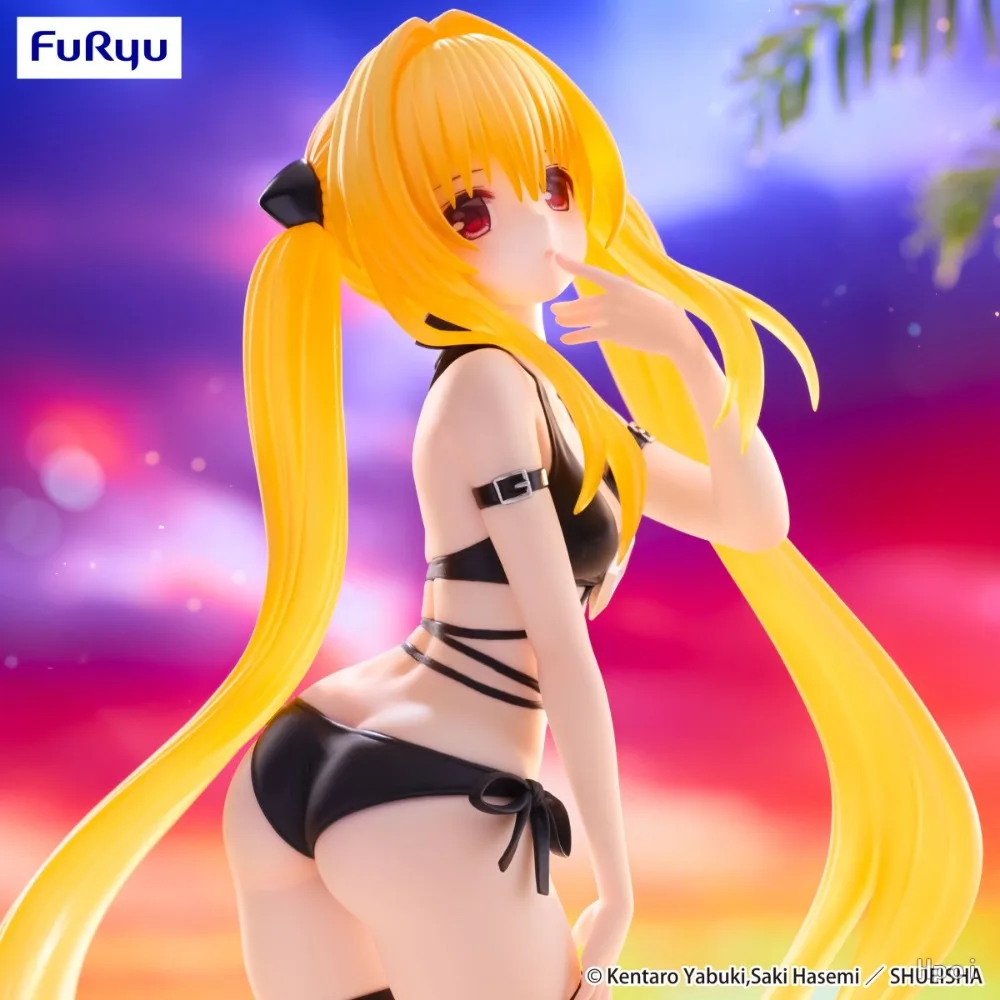 Фото В наличии: Оригинальная фигурка FuRyu по аниме To LOVEru Darkness Golden Darkness Konjiki No Yami Trio-Try-iT, 21 см, модель, игрушка, подарок №3