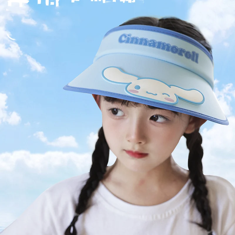 Sanrio Kuromi модная детская солнцезащитная шляпа весна и лето тонкий дизайн детский