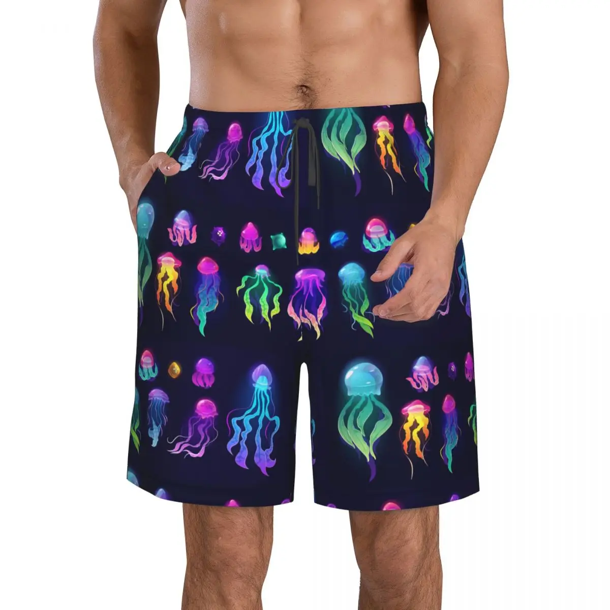 

Quick Dry Swimming Shorts For Men Swimwear Man Swimsuit Swim Trunks Summer Bathing Beach Wear Jellyfish Underwater