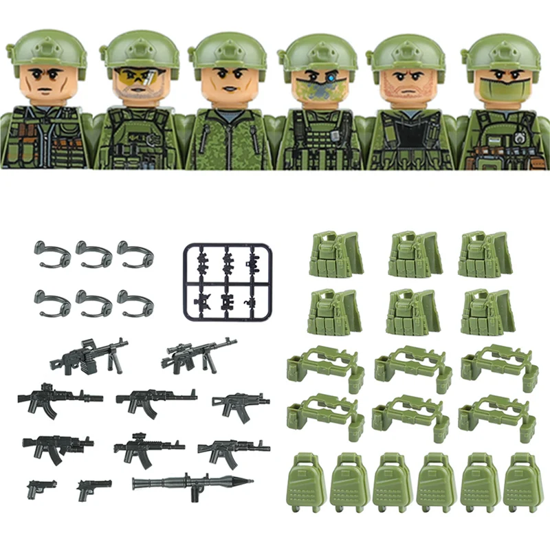 Городская полиция камуфляж призрак коммандос спецназ строительные блоки