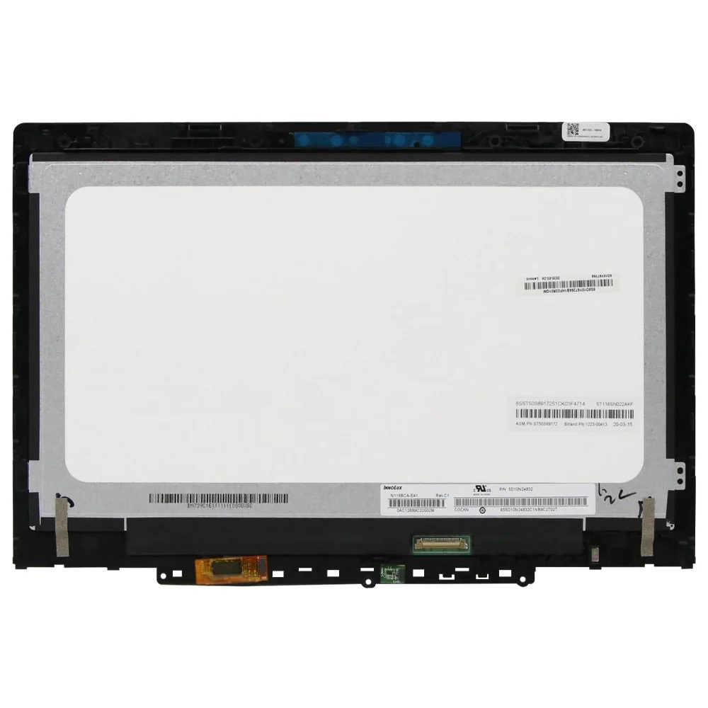 

ЖК-дисплей 11,6 дюйма для Lenovo Chromebook 300e 2-го поколения, светодиодный сенсорный экран высокой четкости 81 Мб с рамкой в сборе 5D10Y67266