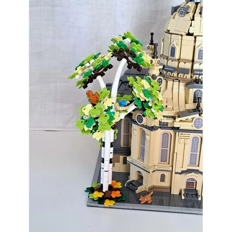 Фото Креативная серия конструкторов Moc: Модульные блоки «Березы четырех сезонов», технологичные кубики, рождественский DIY-конструктор, подарки для сборки №3