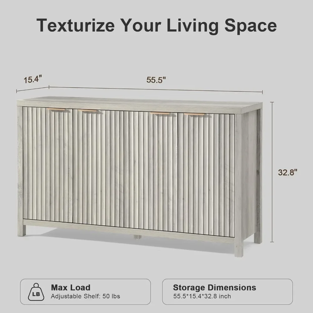 Буфет с двумя ящиками для хранения предлагаем три разных варианта высоты