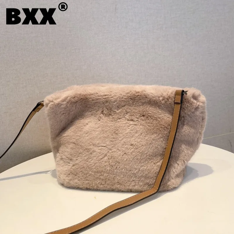 

[BXX] новая плюшевая элегантная однотонная универсальная сумка под руку 2022, женские модные сумки, вечерние сумки-бумажники, сумки на плечо GF4766