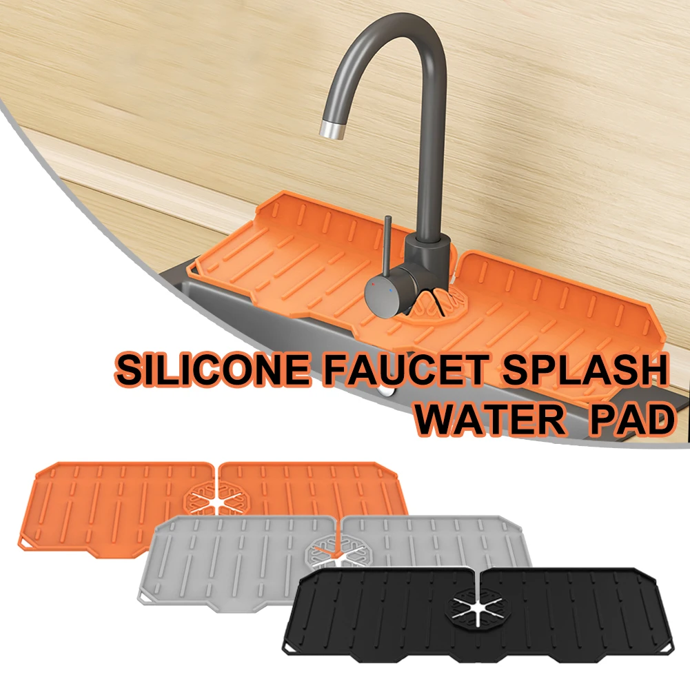 

Kitchen Guard Silicone Faucet Mat Sink Splash Guard Splash Catcher Drip Protector Splash Countertop Sink Draining Pad