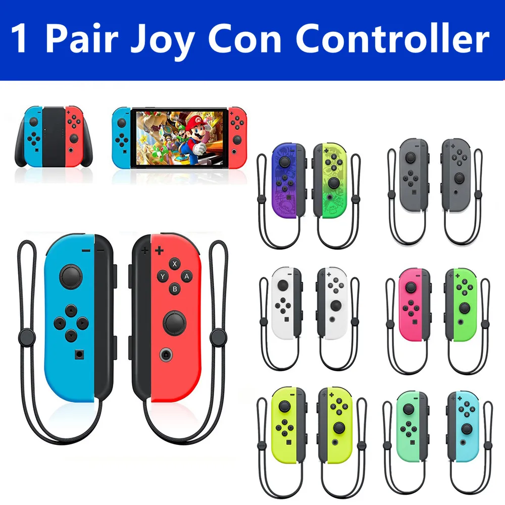 

1 Pair Wireless Gamepad Console For Nintendo Switch Joy Con Controller White L&R Sensor Joypad have 6-Axis Gyroscope