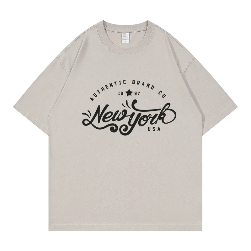 

Футболка мужская свободного кроя, короткий хлопковый топ белого цвета с винтажным принтом алфавита, 100% хлопок, летняя мода