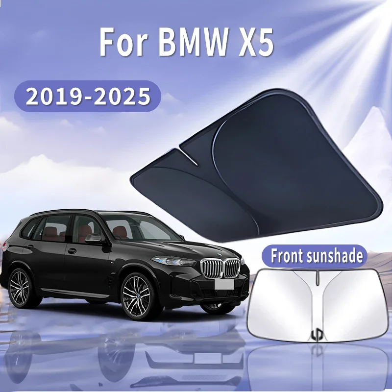 

Складной автомобильный солнцезащитный козырек для BMW X5 2019 ~ 2025 2020 2021, солнцезащитный козырек на лобовое стекло, теплоизоляция, летнее охлаждение, автоаксессуары