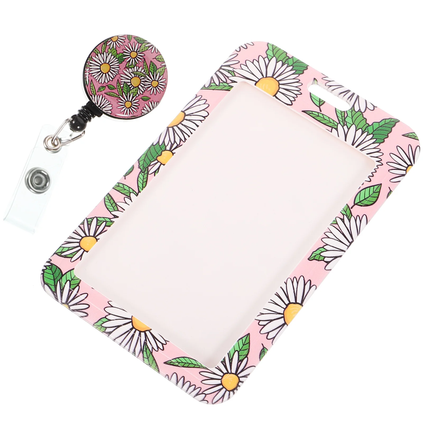 

ID Card Holder Plastic Badge Holders Lanyards Teacher Retractable Clip Work Sleeves