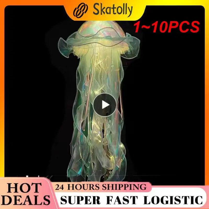 

1 ~ 10 шт. лампа из медузы, портативная Цветочная лампа, декоративная лампа для декора комнаты для девочек, ночник для спальни, украшение для дома