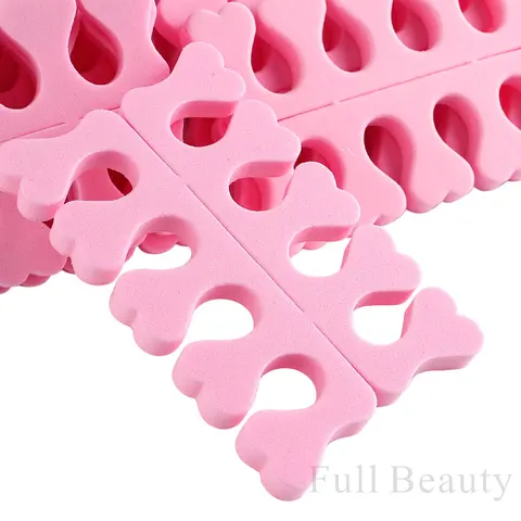 Разделители для пальцев ног Full Beauty, 20 пар, розовые