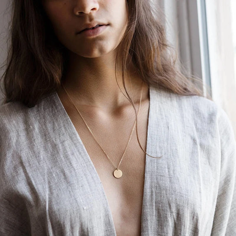 

Coin Necklace Letters Custom s925 Sterling Silver Necklace Choker Pendant Collier Femme Collares Vintage Jewelry Boho Necklace