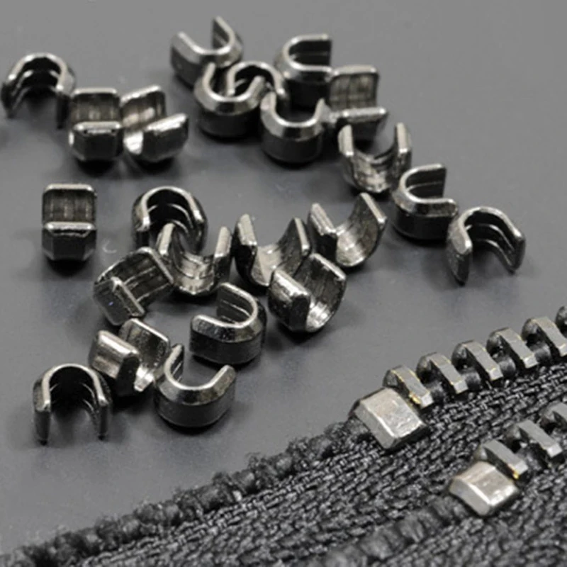 10PCS Zipper Top Stop Zipper Stopper U-shaped Dock I-Shaped Tail Metal Zipper Head Accessories No.3,5,8 Repair Tool