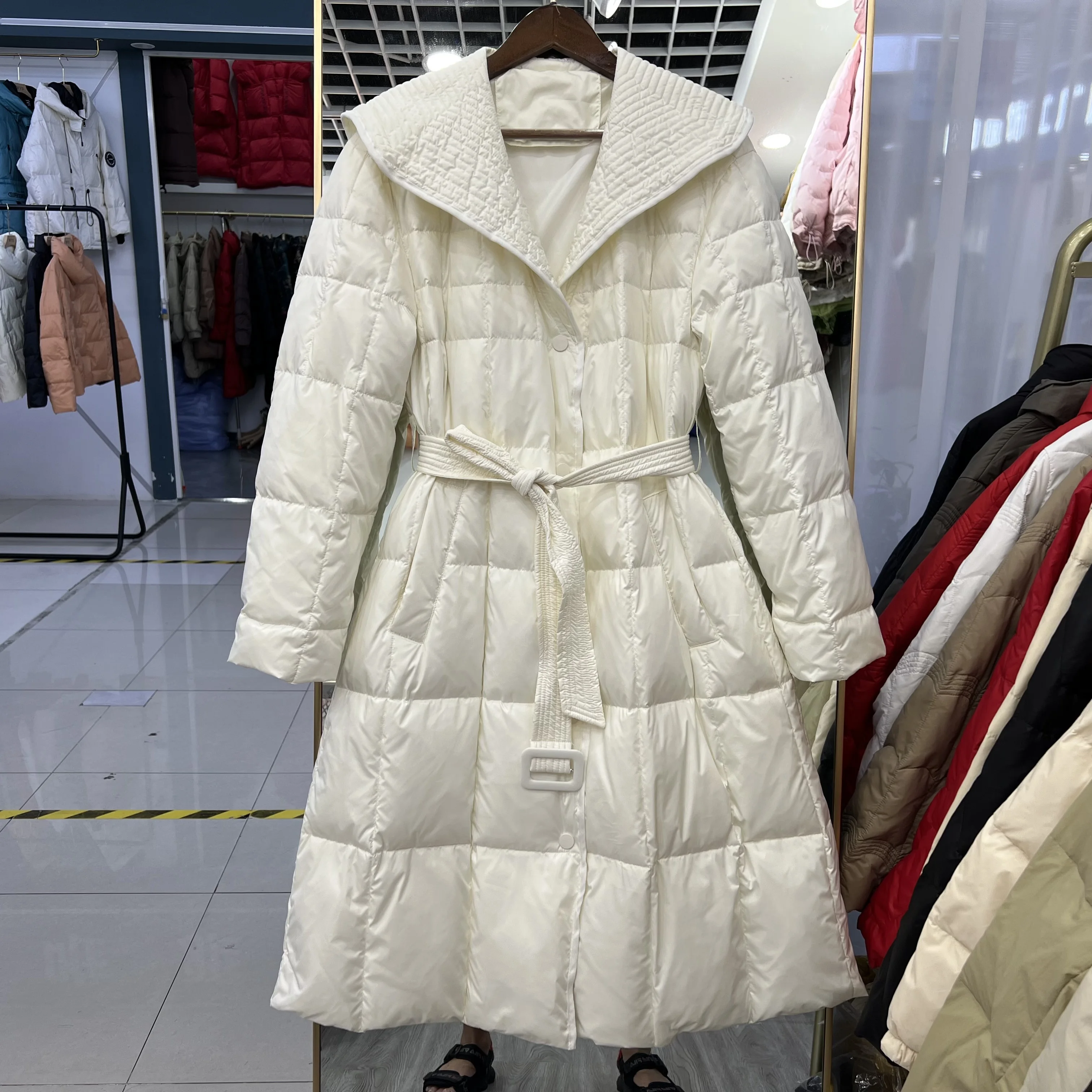 Women Jackets 2022 New Autumn Winter Female Down Jackets Turn Down Collar Casual Warm White Duck Down Coats Ladies Outerwear A43