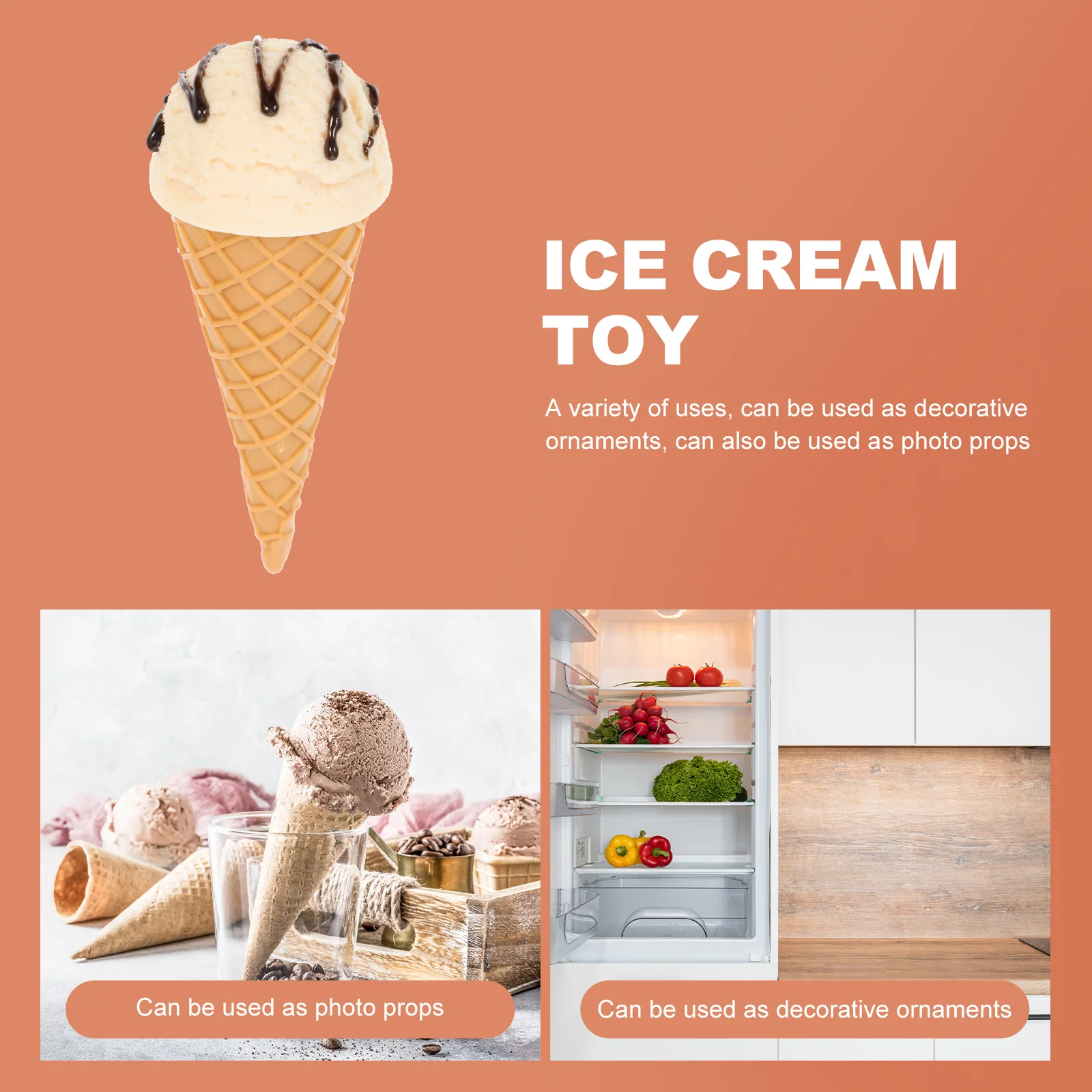 Inflatable Toys Simulation Ice Cream Children’s Shop Display Prop Artificial Party Favors Pvc Toddler