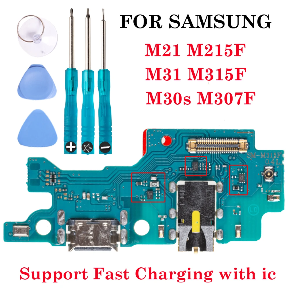 Зарядное устройство USB Flex с крепежным зарядным устройством для Samsung Galaxy M30S M307F M21