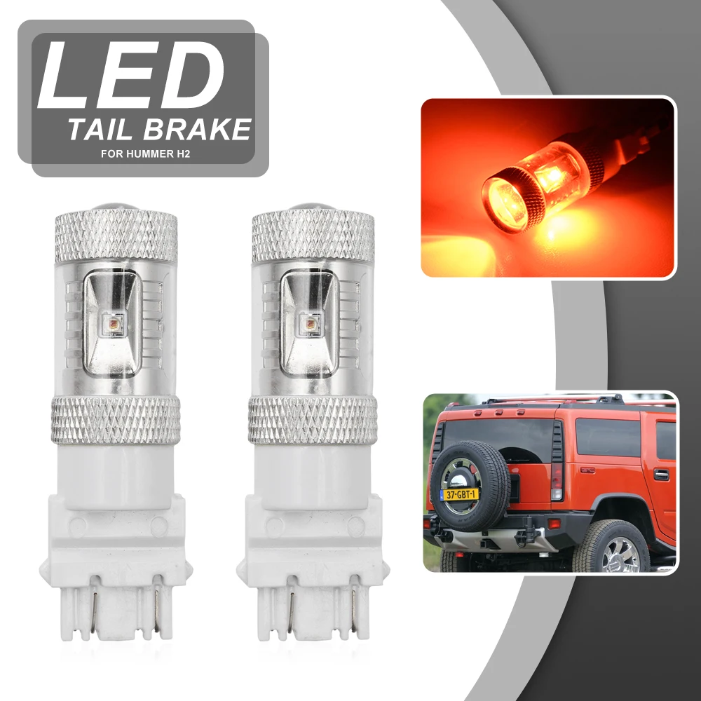 Для Hummer H2 2003-2009 красный T25 3157 4114 4157 Canbus без ошибок светодиодные задние стоп-сигналы