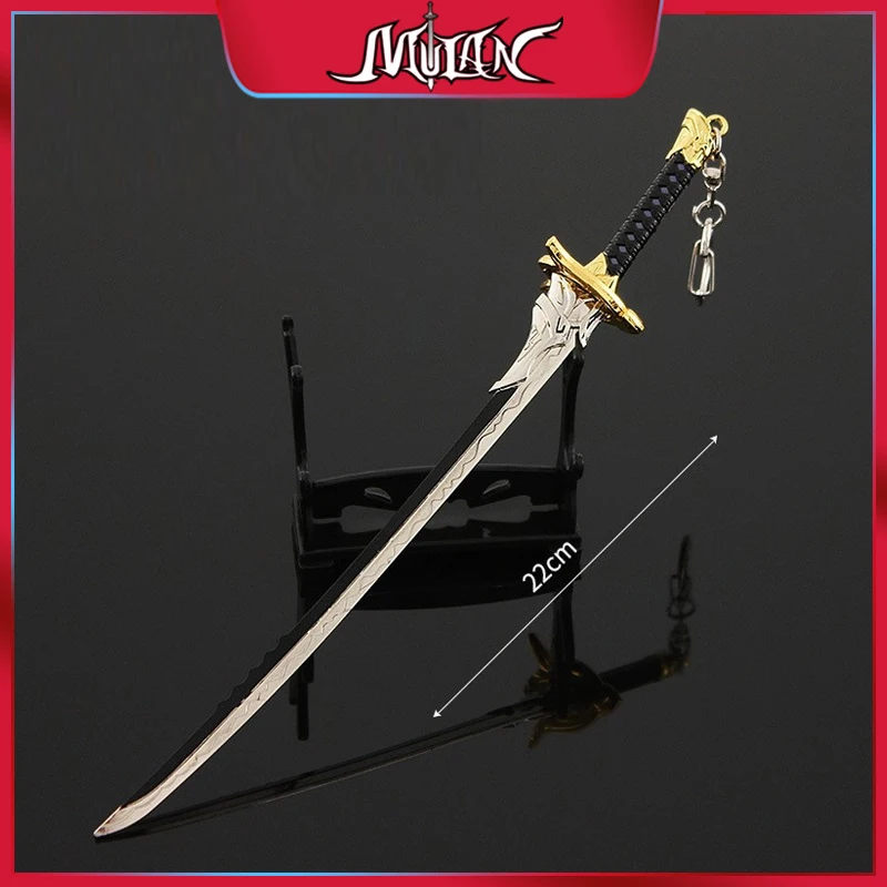 

Amenoma Kageuchi Swords Genshin Impact Game 22cm Metal Keychain Model Anime Medieval Japanese Katanas Samurai Gift Toys for Kids
