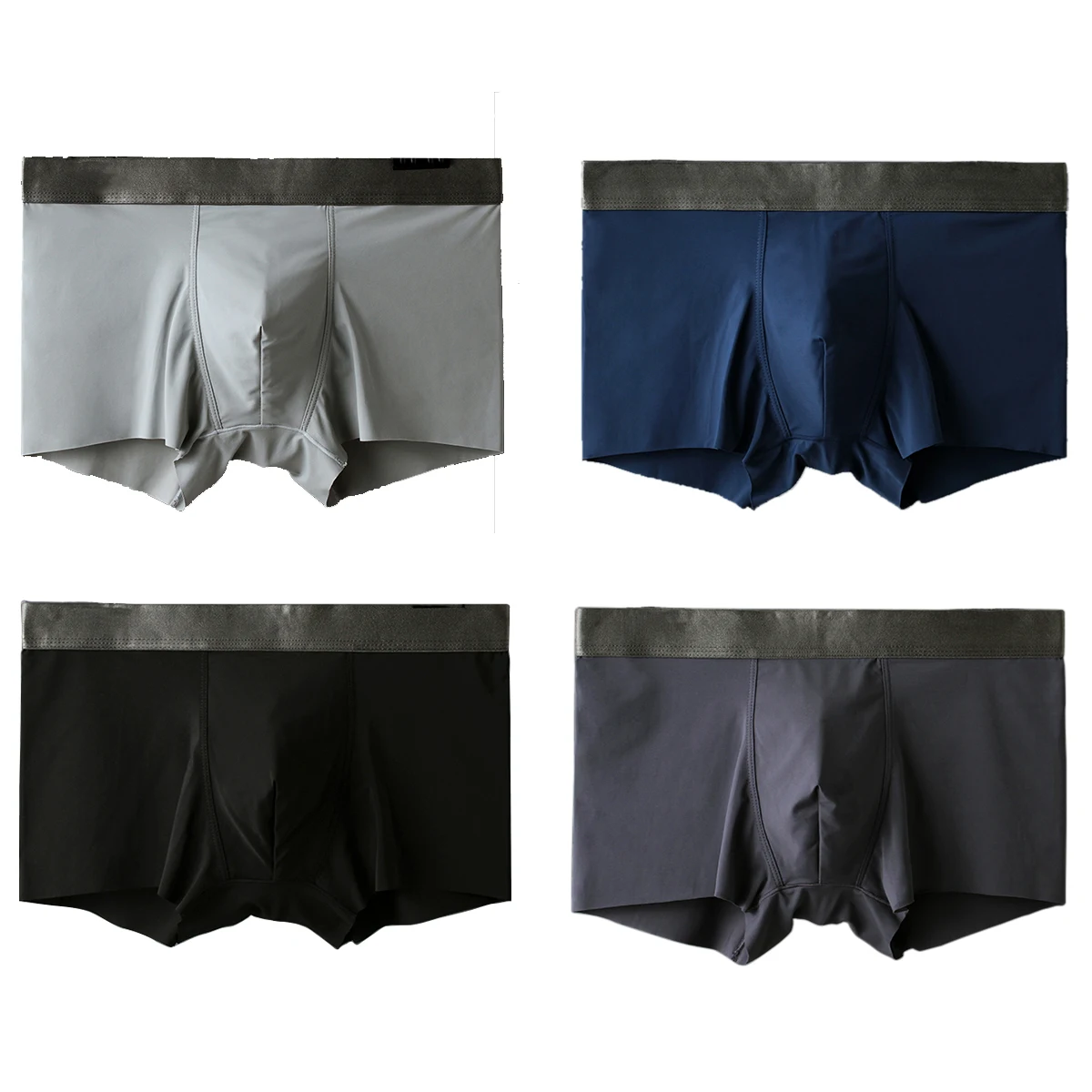 

Боксеры мужские из вискозы, дышащие трусы-шорты, 4 шт./лот, нижнее белье