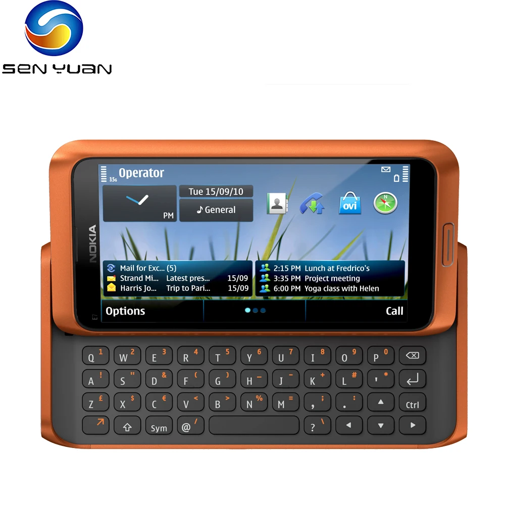 Оригинальный Nokia E7 3G мобильный телефон Восстановленный-99% новый WIFI GPS 8MP QWERTY