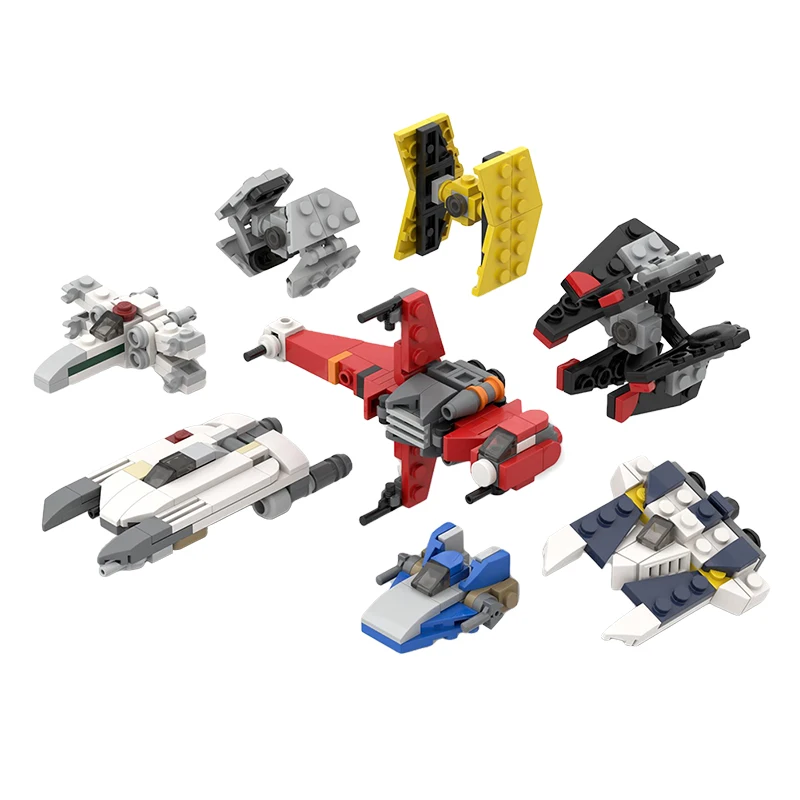 

Space Micro Imperial Fighter Building Block Kit Spaceship MOC Airplane Brick Model STEM Toy for Kids Birthday Present Smart Toy