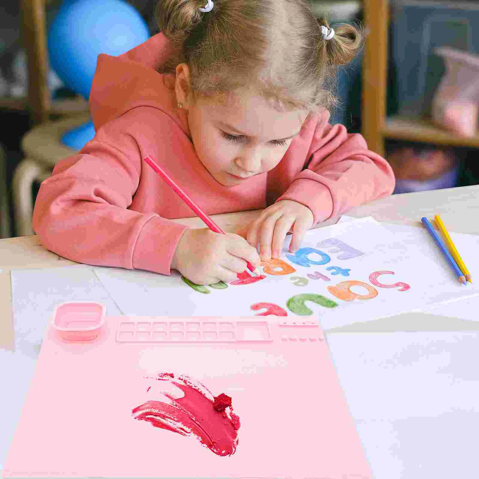 

Palette Pigment Trays Oil Painting Supplies Color Mixing Watercolor Plate Silicone Artist Mat Board