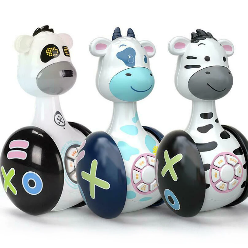 

Intelligent Cute Animal Shape Slideable Tumbler Story Telling Machine Kids Interactive Sing Toy