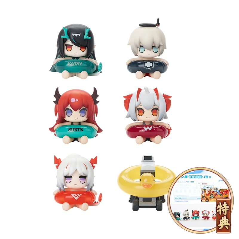 

Pre Sale 6Pcs/set Anime Arknights Action Figure Doll Nian Dusk 42 W Kawaii Doll Q Version Model Ornaments Collectibles Toy Gifts