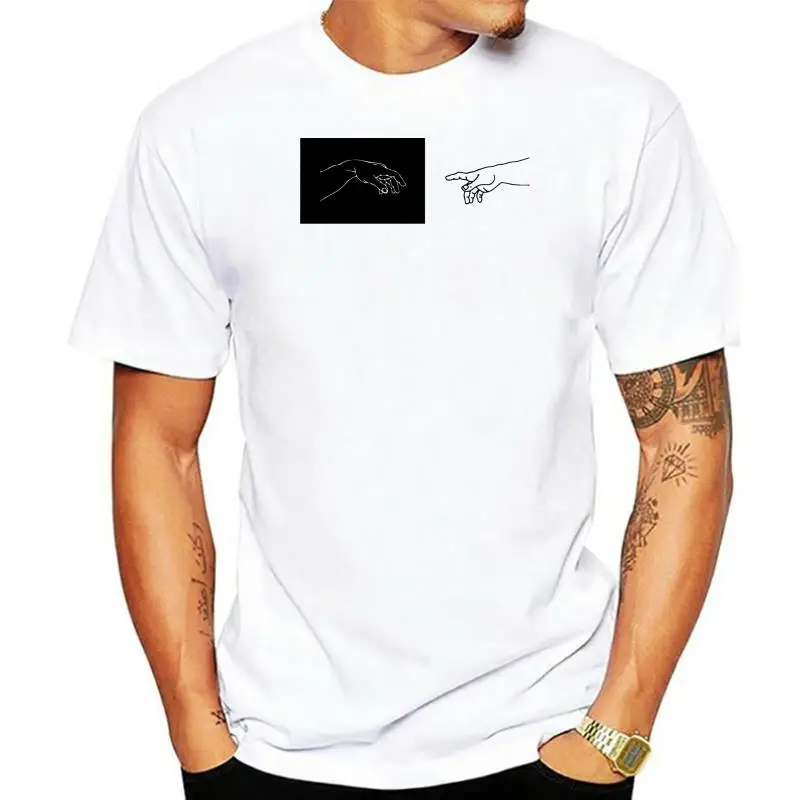

The Creation Of Adam- Tshirt Summer O Neck Tops Tee Shirt