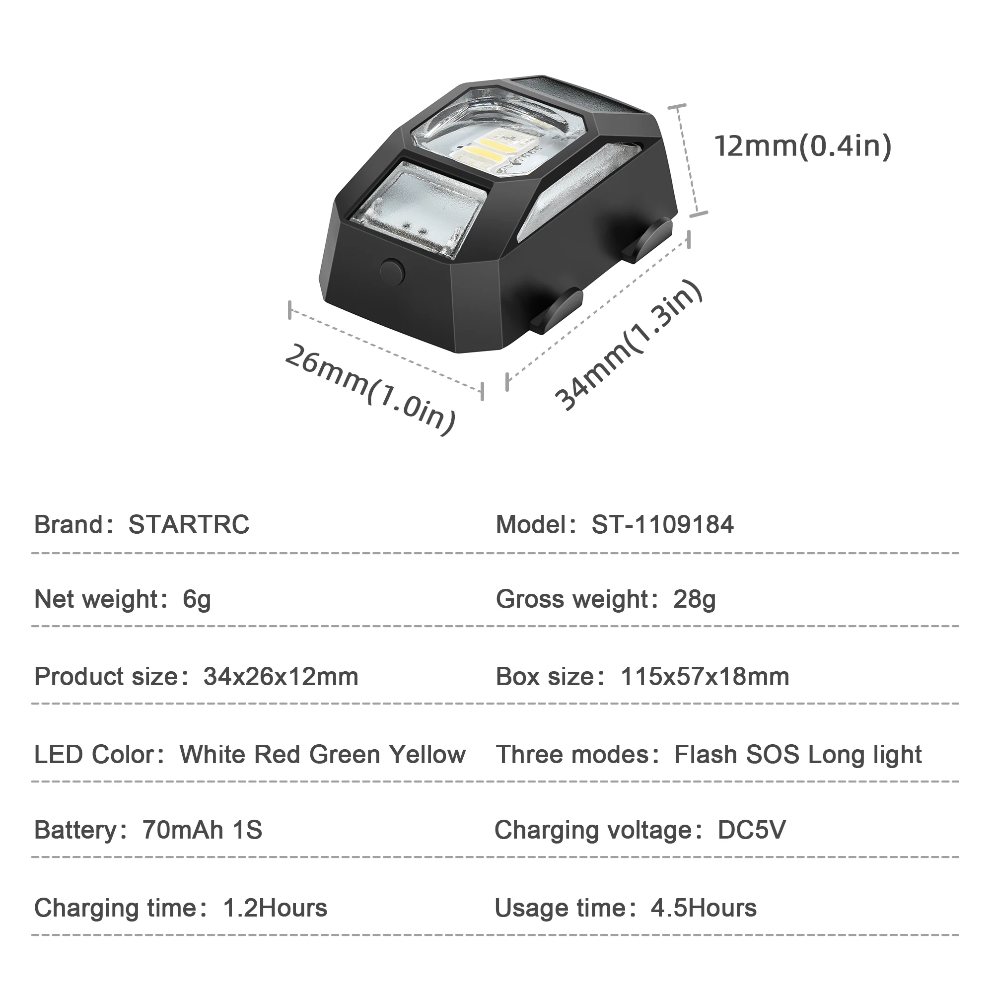 STARTRC стробоскопическая мигающая лампа для дрона DJI Mavic 3 Pro/Mini 4 pro/Mini 4K/Avata 2 ночные