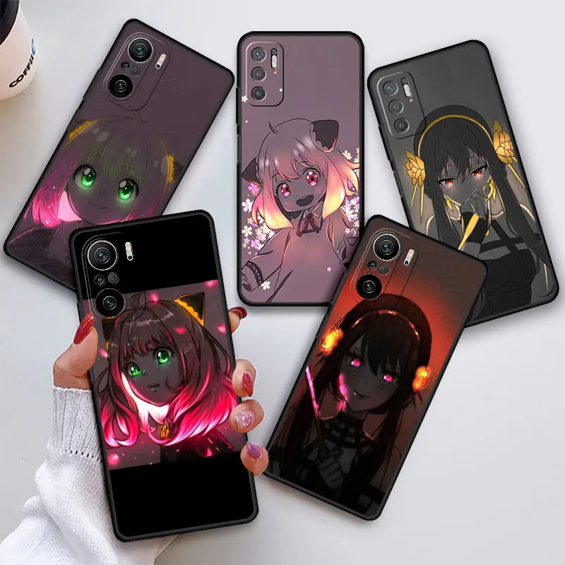 

Soft Phone Case for Redmi Note 10 12 8 8T 11 Pro 12C 9S 9 7 9T K50 Gaming 9C 9A Note 10 4G Blakc Capa Anime Neon Spy×Family