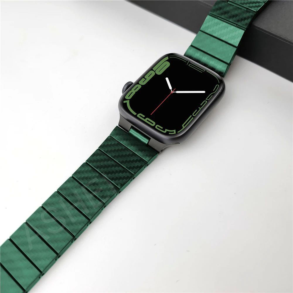For apple watch 7 8 band 45mm 41mm 49mm carbon fiber pattern strap iwatch se apple watch 6 5 4 44mm 40mm 3 42mm lightweight band