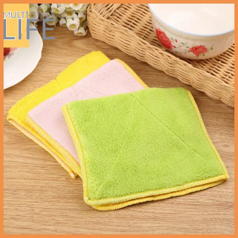 

Soft Water Absorption Rag Good Air Permeability Thickened Scouring Cloth Padded Easy To Clean Wipes Household Merchandises