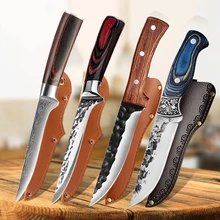 Professional Japanese Boning Knife Forged Deboning Kitchen Knives Slicing Meat Cleaver Chef Fillet Knife for Outdoor Fishing