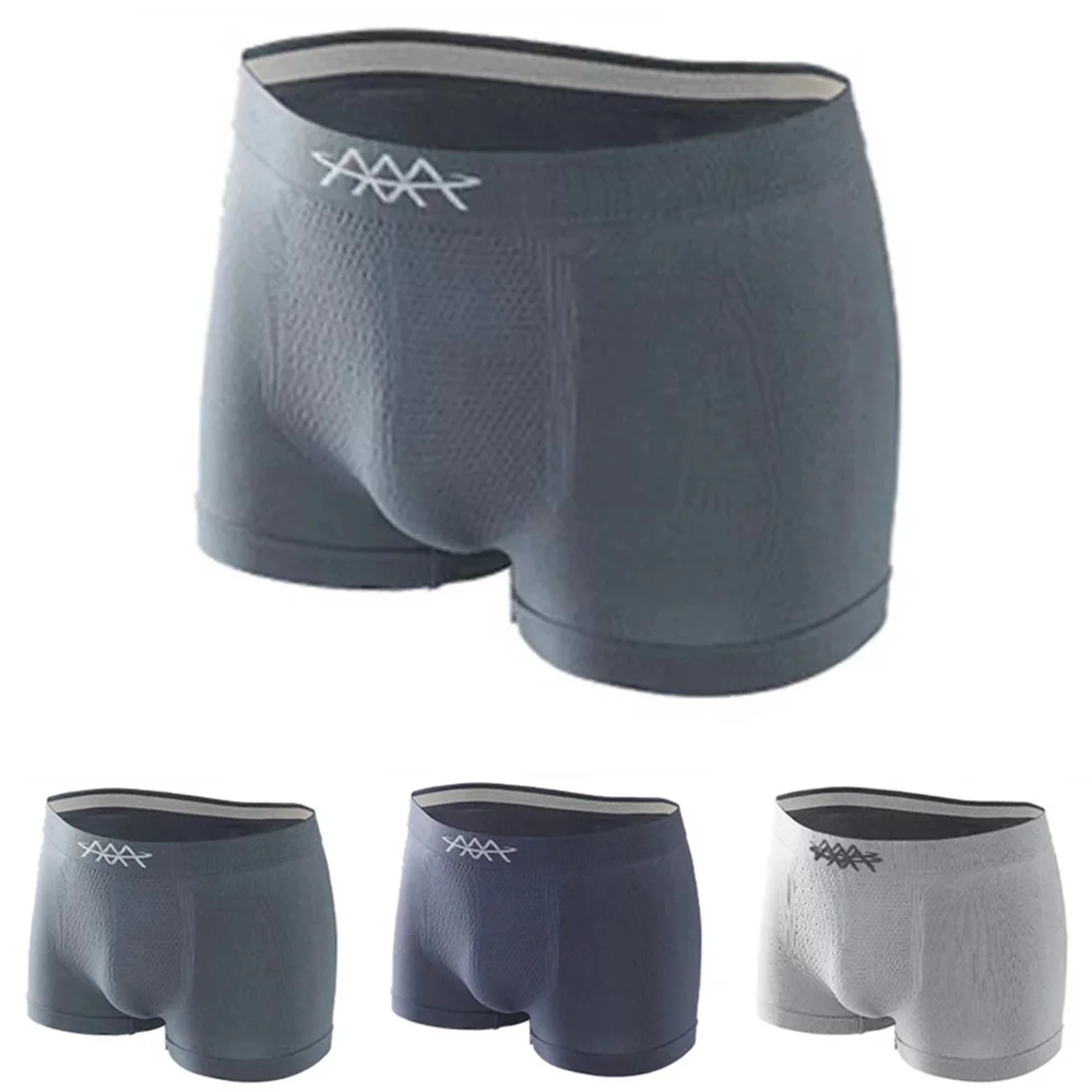 Mens Underwear Mesh Boxers Lingerie Shorts Breathable Trunks Underpants Knickers Shorts Quick-Drying Pouch Swimwear 2022