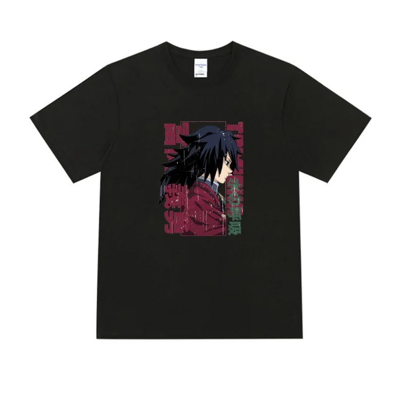 

Футболка унисекс хлопковая с коротким рукавом, Повседневная модная уличная одежда с аниме «рассекающий демонов», томиока гиюу, топ в стиле ...