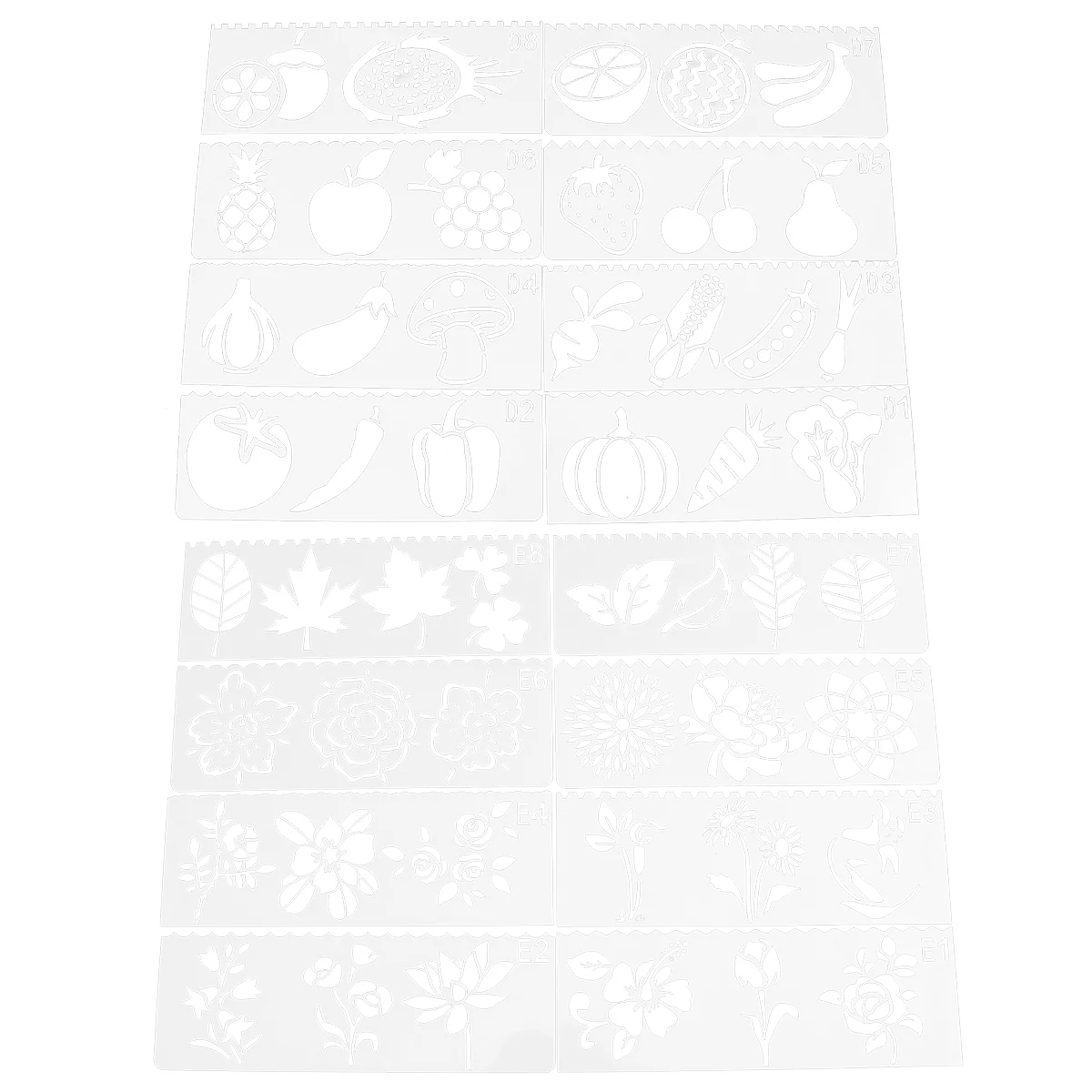 

32 Painting Stencils Hollow Out Stencils Hollow Flower Leaf and Vegetable Drawing Template for Children DIY Craft Spraying