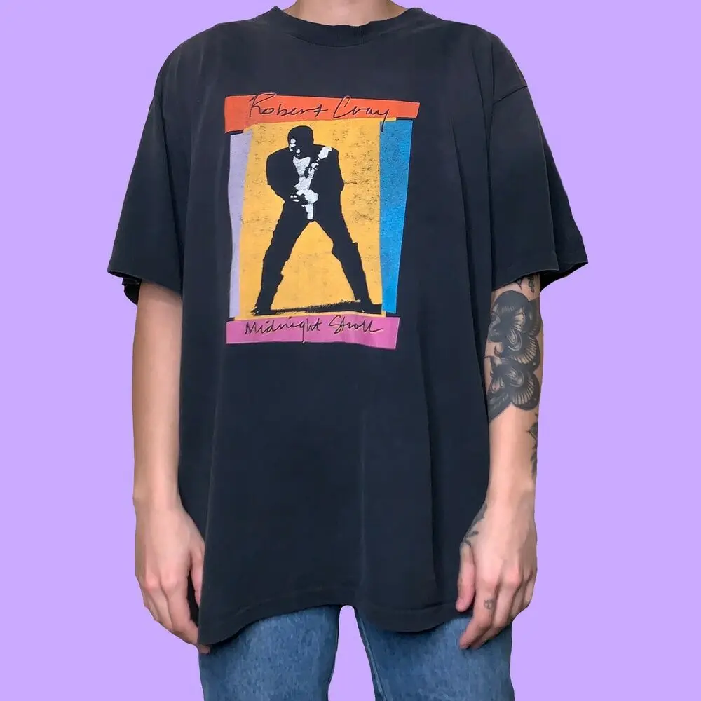Винтажная рубашка 1990 с Робертом креем футболка полуночной прогулкой эмфисом и
