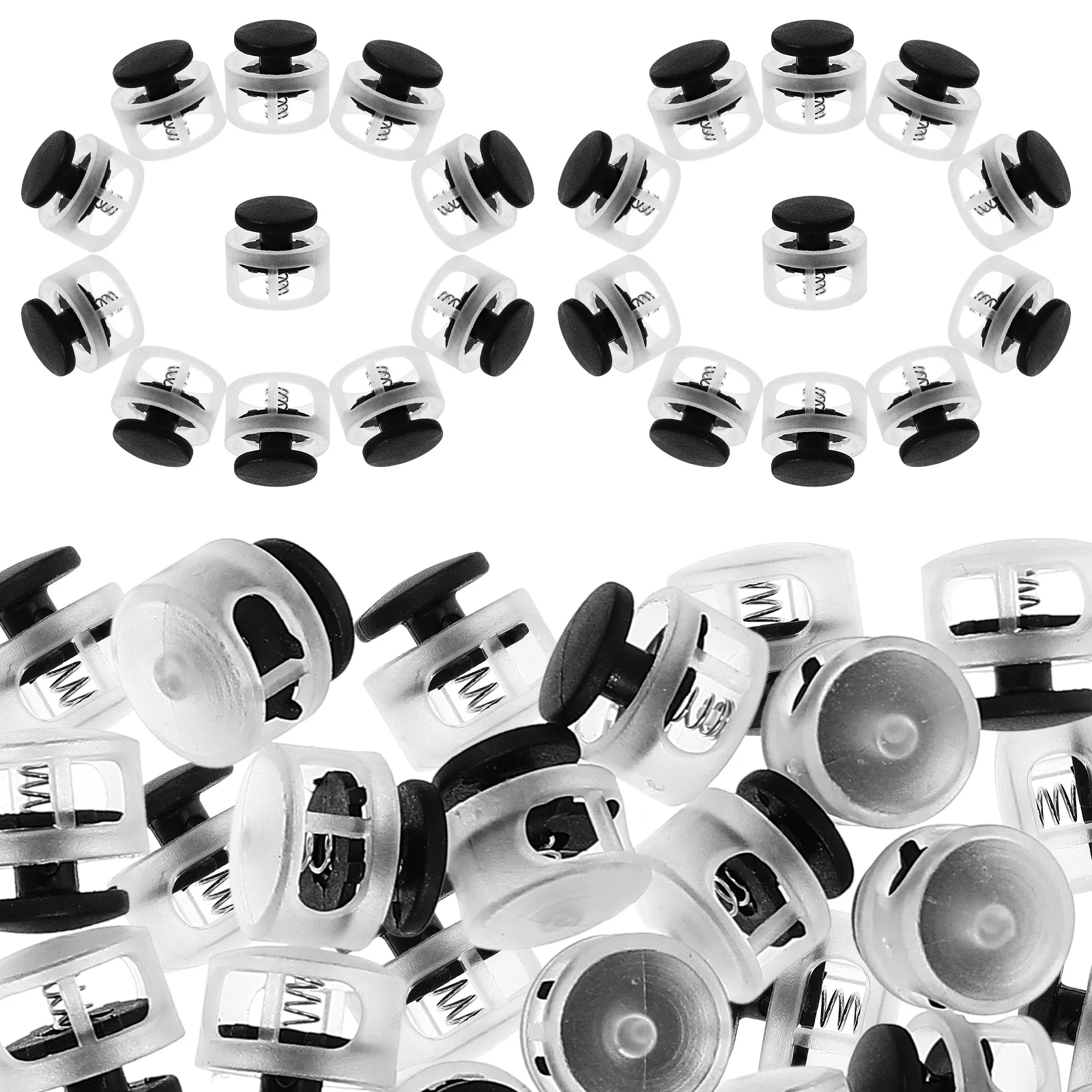 

Cord Locks Plastic Lock Spring Drawstrings Drawstring Rope Clips Shoelace Fixing Clothes Sports Hat Ends Clamp Toggles Stoppers