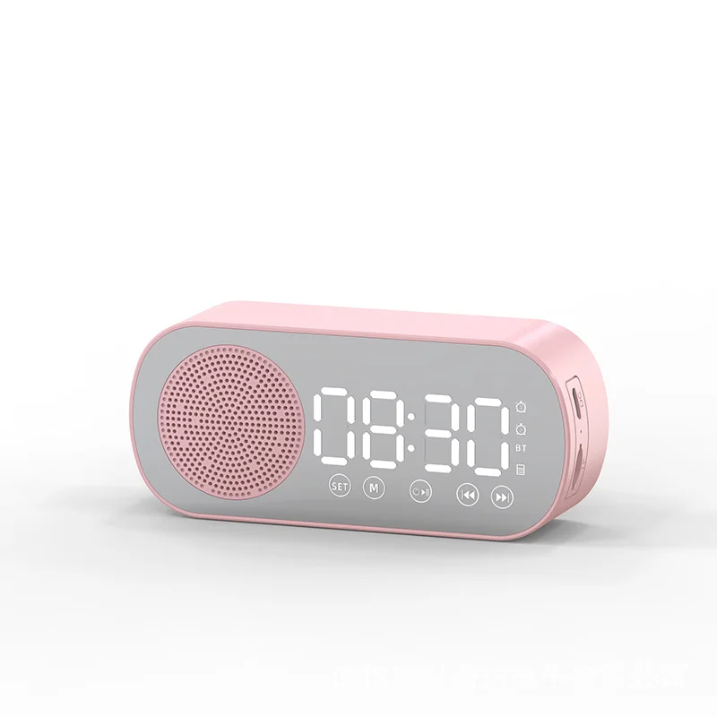 

2023 New Wireless Speakers Bluetooth Speaker Clock Dual Alarm Support TF Card Soundbar HIFI Music Box Soundbar Altavoz Bluetooth