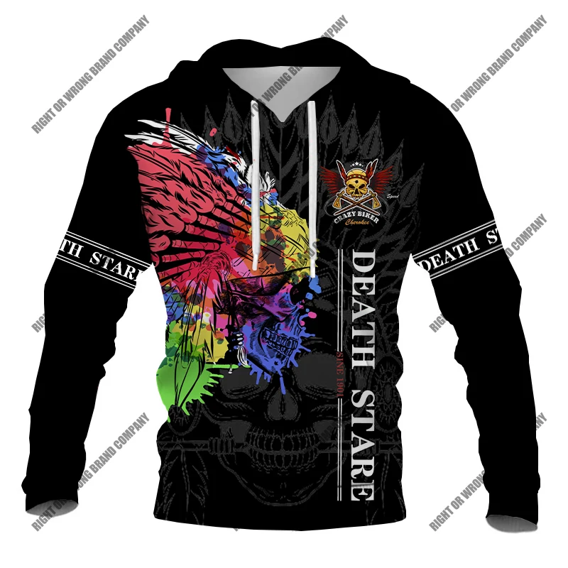 Модный пуловер Lndian с изображением черепа женская верхняя одежда уличный в стиле