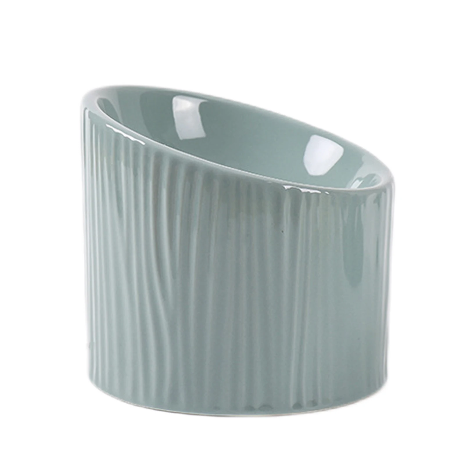 

Ceramic Raised Cat Bowls Tilted Cat Food Bowl Easy Cleanup Ceramic Tilted Cat Bowl Design Neck Guard Stand Raised Pet Food Water