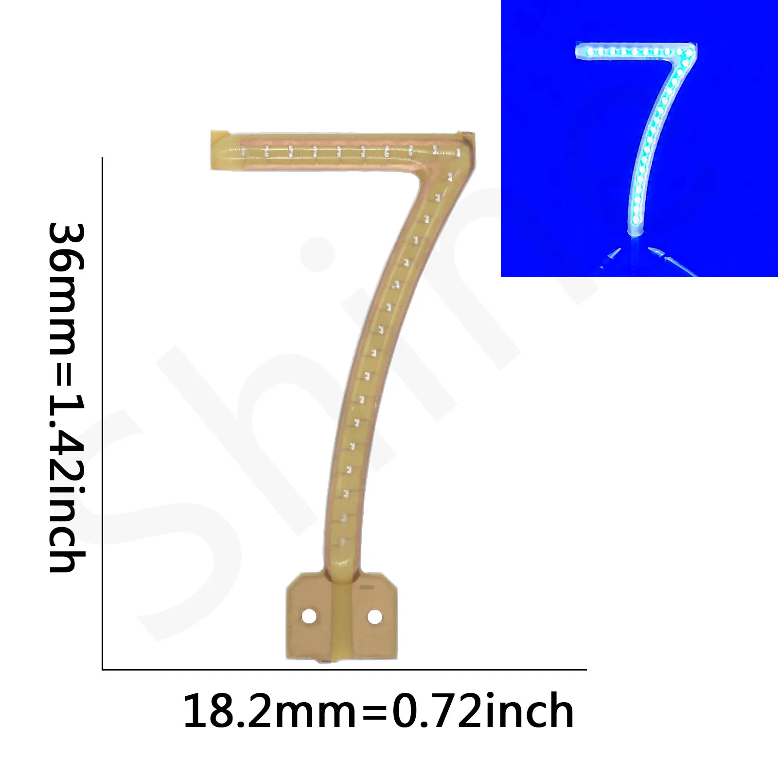 Синяя светодиодная нить для цифр DT&ZM веер касса цифр 0 9