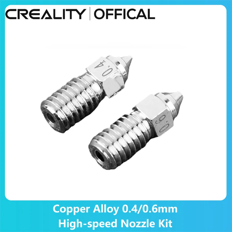 

Creality Official 3D Pinter Parts Copper Alloy Nozzle 0.4/0.6mm High-speed Hotend Extruder Nozzles Kit for 3d FDM printers