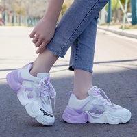 women sneakers fashion breathable mesh platform running shoes rainbow jellies candy sports shoes chaussure platform sneakers