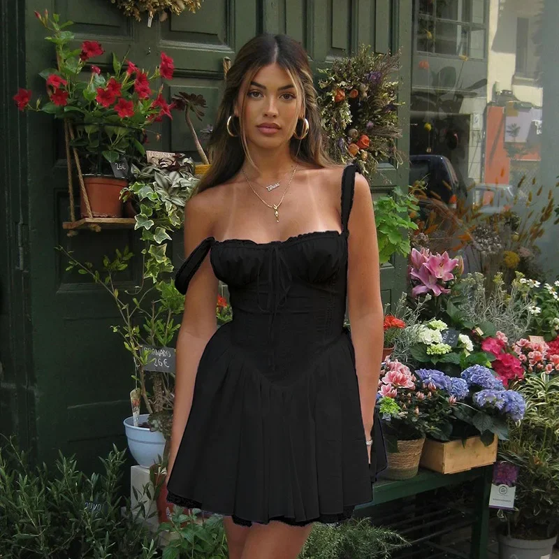 Женское летнее мини-платье Pietra Creamy Dream с кружевным корсетом Toskania Serenade Milkmaid