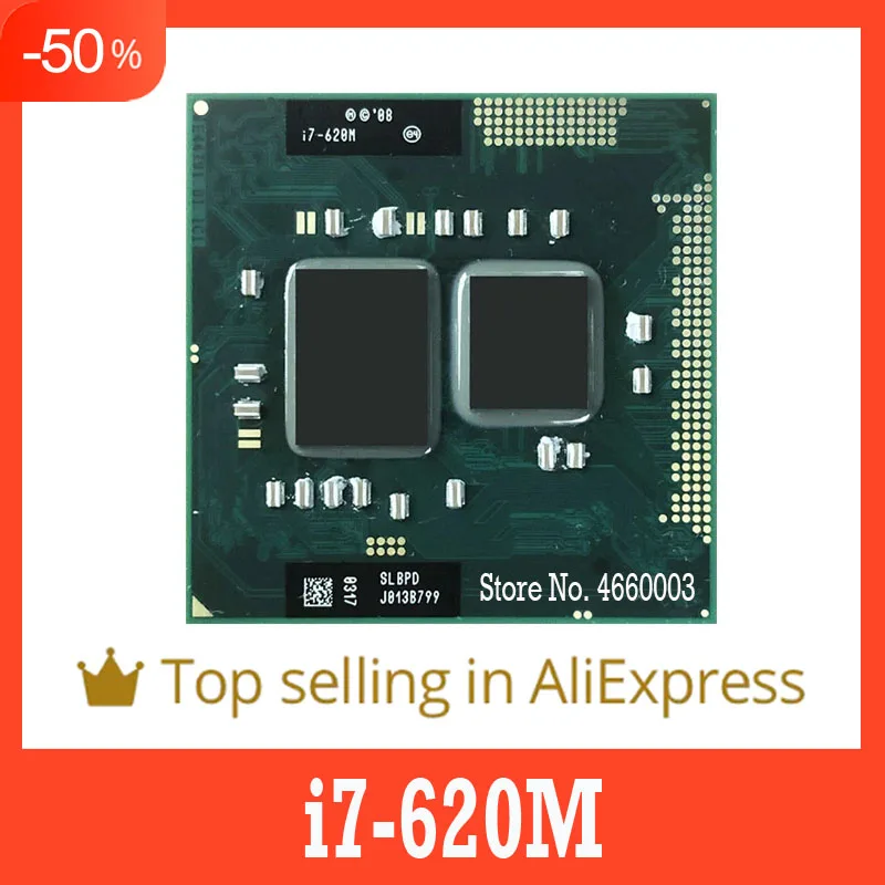 

40%off i7-620M i7 620M SLBTQ SLBPD 2.6 GHz Dual-Core Quad-Thread CPU Processor 4M 35W Socket G1 / rPGA988A Original