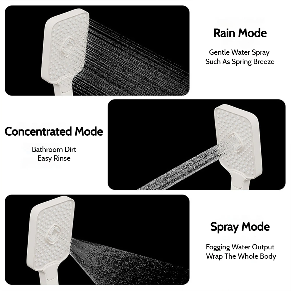 Новый простой дизайн трехступенчатый водопад белая душевая система для ванной